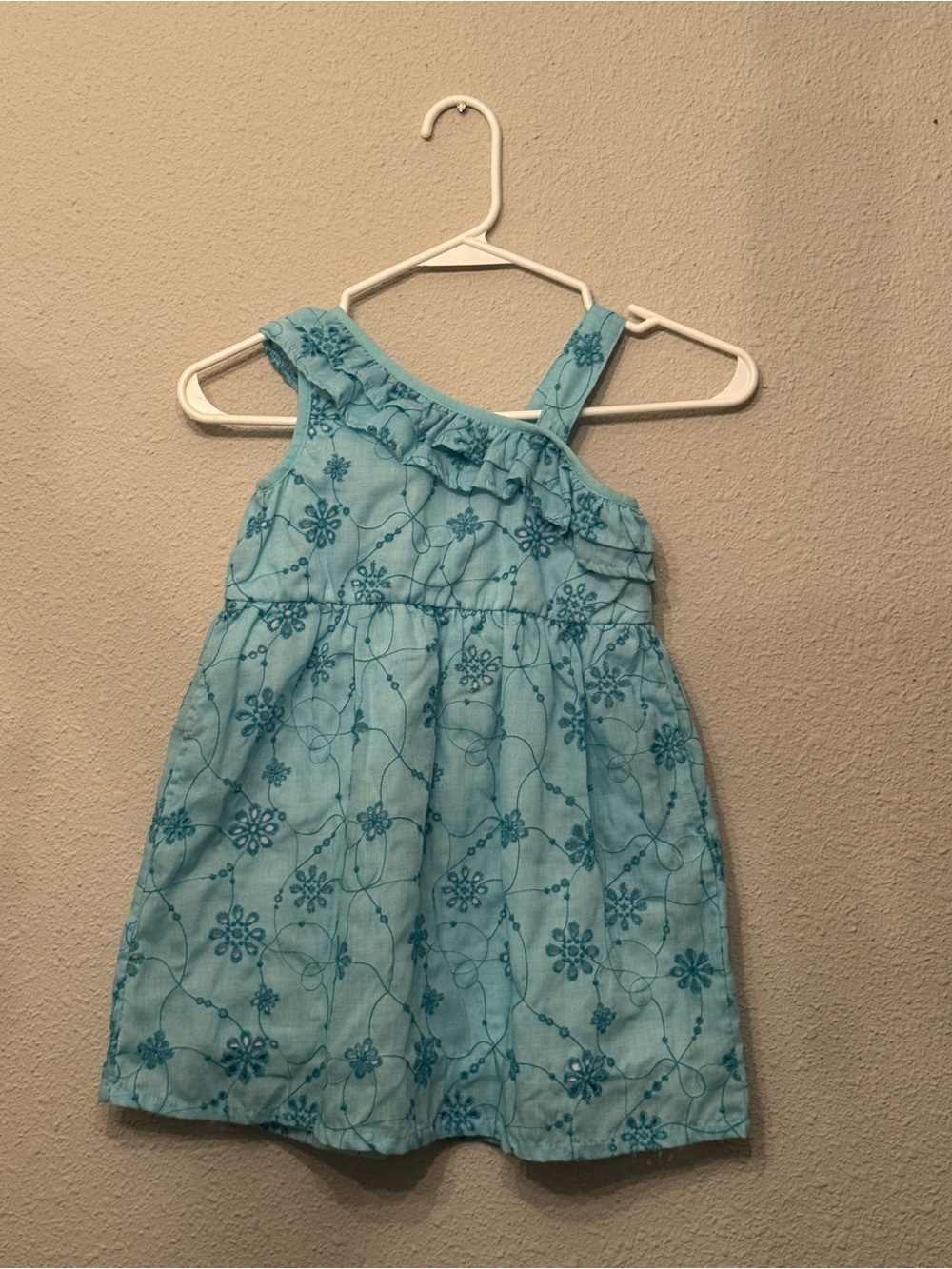 Andy & Evan Aqua Floral One-Shoulder Sundress